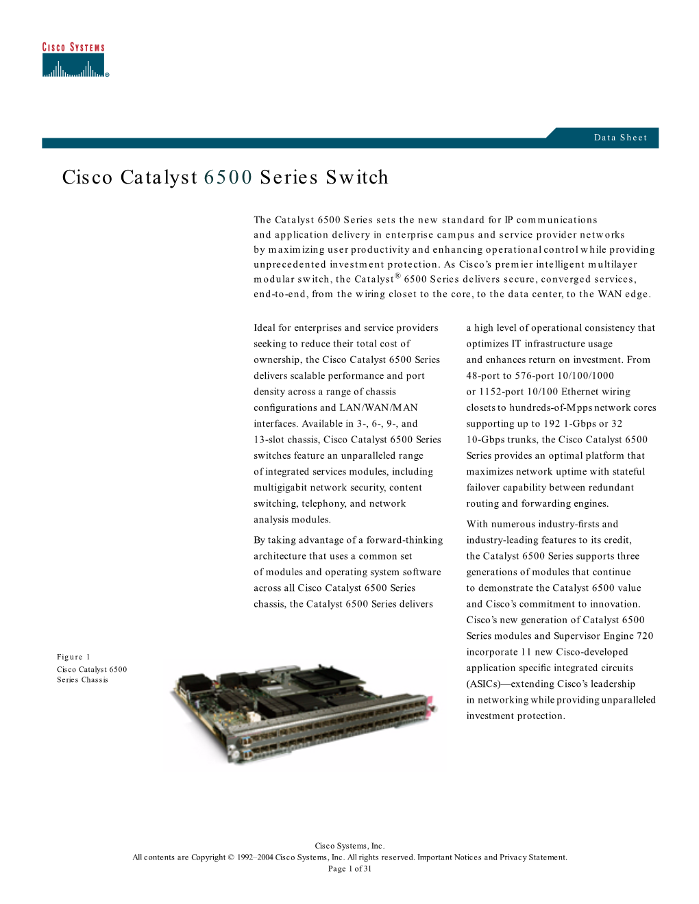 Cisco Catalyst 6500 Series Switch