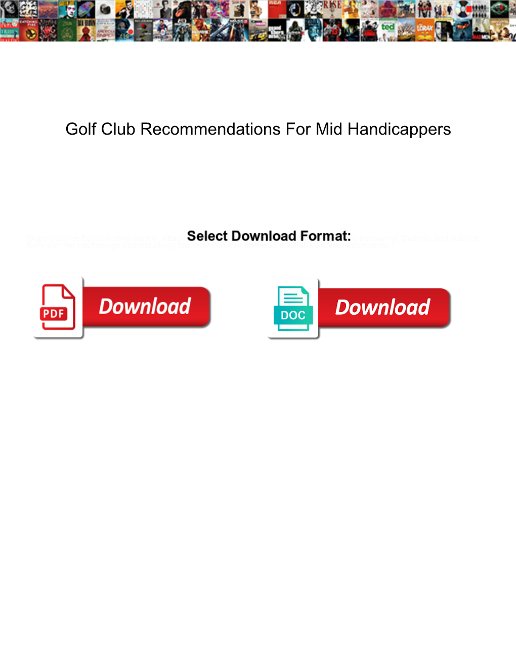 Golf Club Recommendations for Mid Handicappers