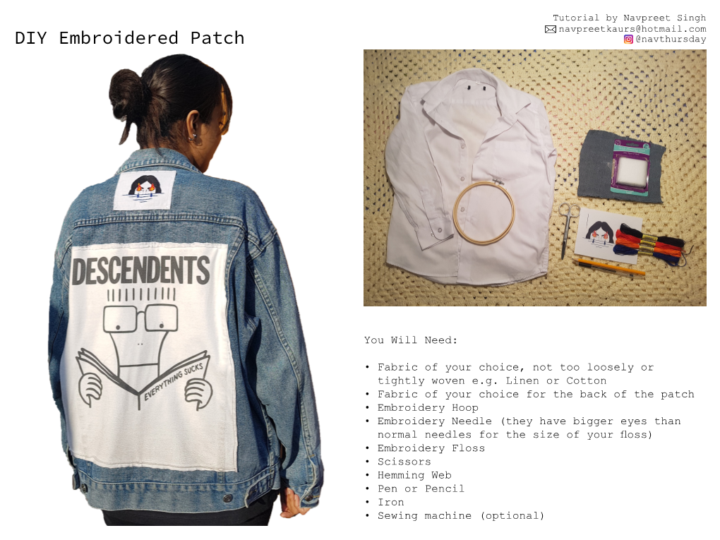 DIY Embroidered Patch @Navthursday