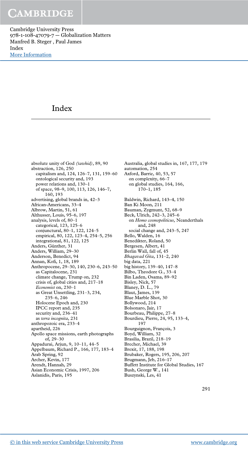 Cambridge University Press 978-1-108-47079-7 — Globalization Matters Manfred B