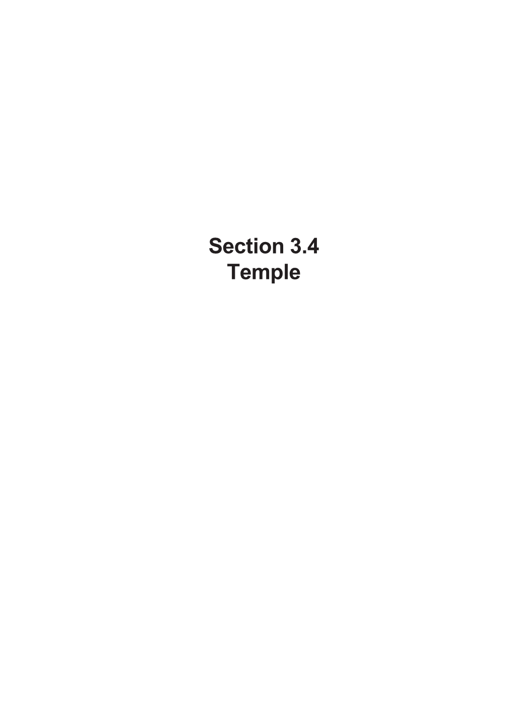 Section 3.4 Temple