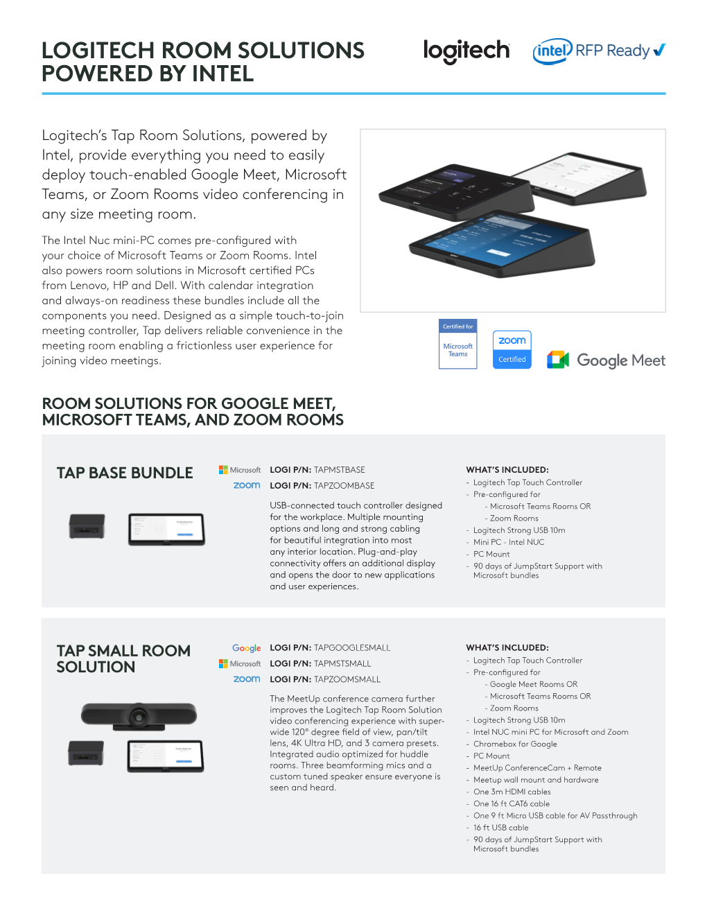 Logitech Room Solutions Powered by Intel