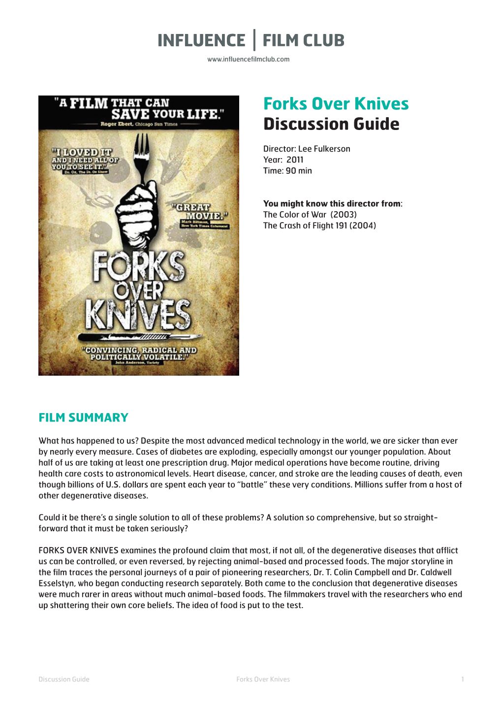 Forks Over Knives Discussion Guide