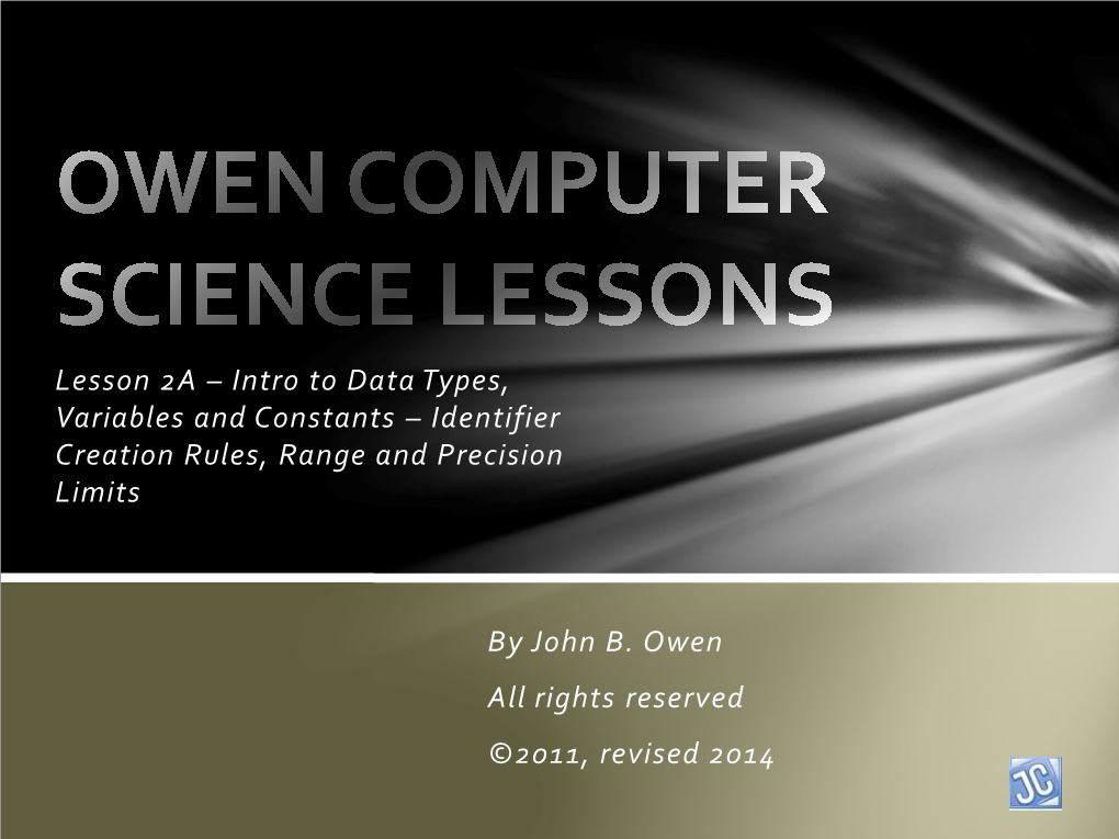 Owen Computer Science Lessons