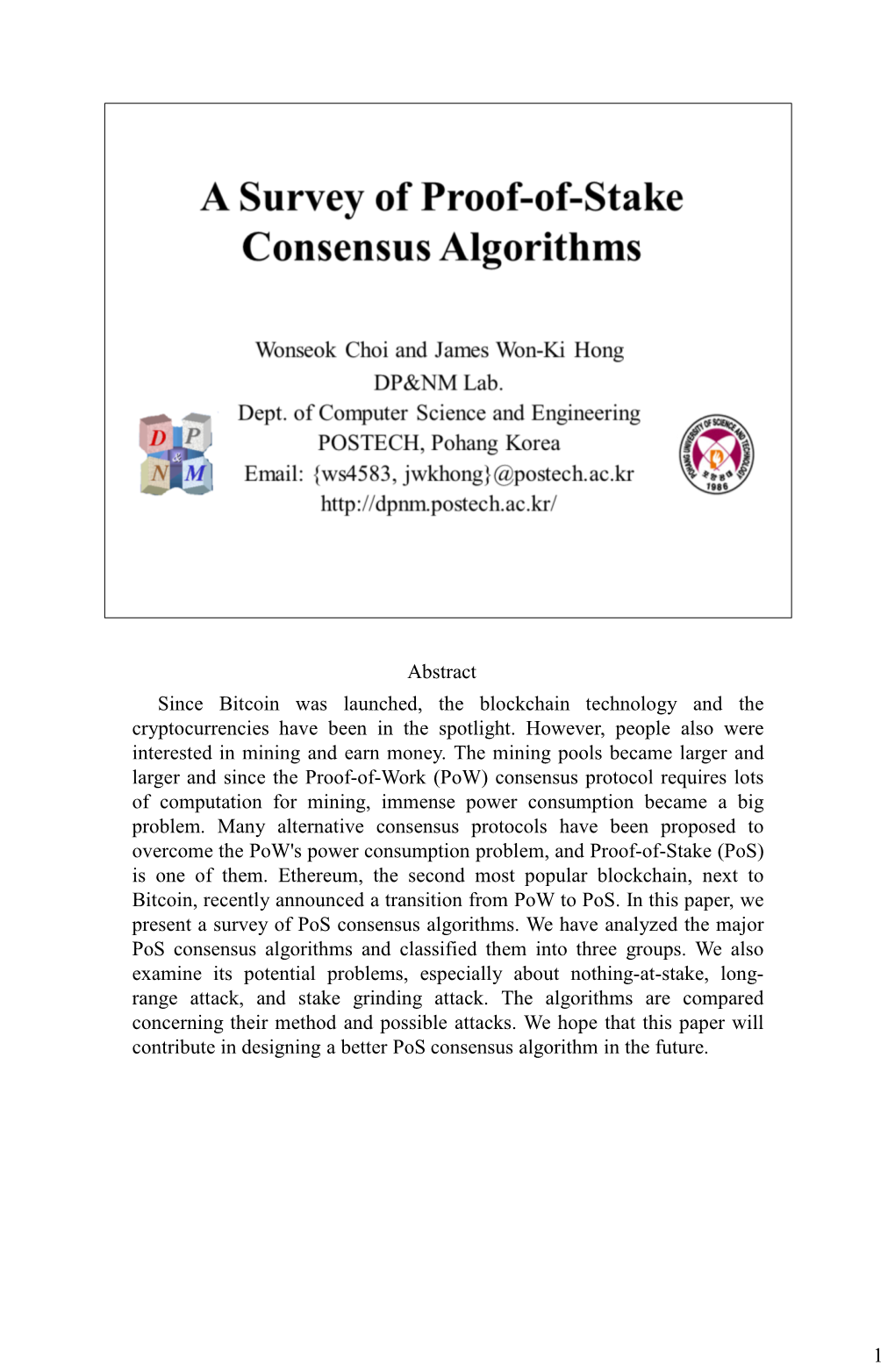 A Survey of Proof-Of-Stake Consensus Algorithms