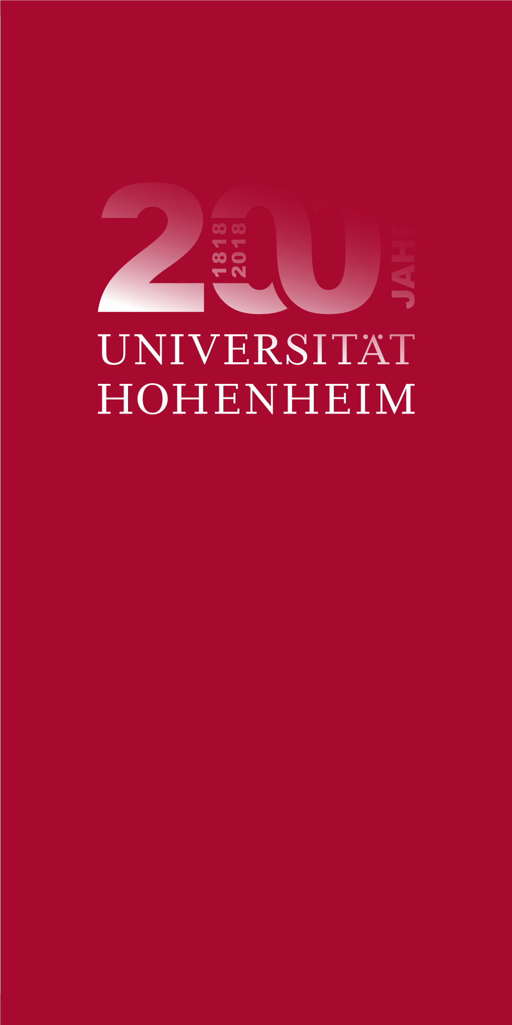 200 Jahre Universität Hohenheim Jubiläumsprogramm