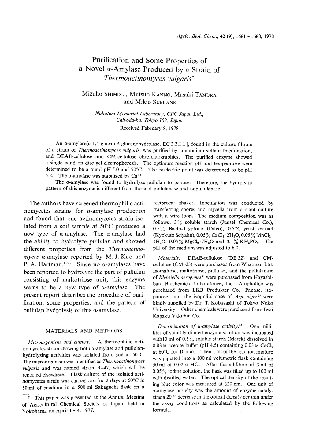 Reciprocal Shaker. Inoculation Was Conducted by Transferring Spores