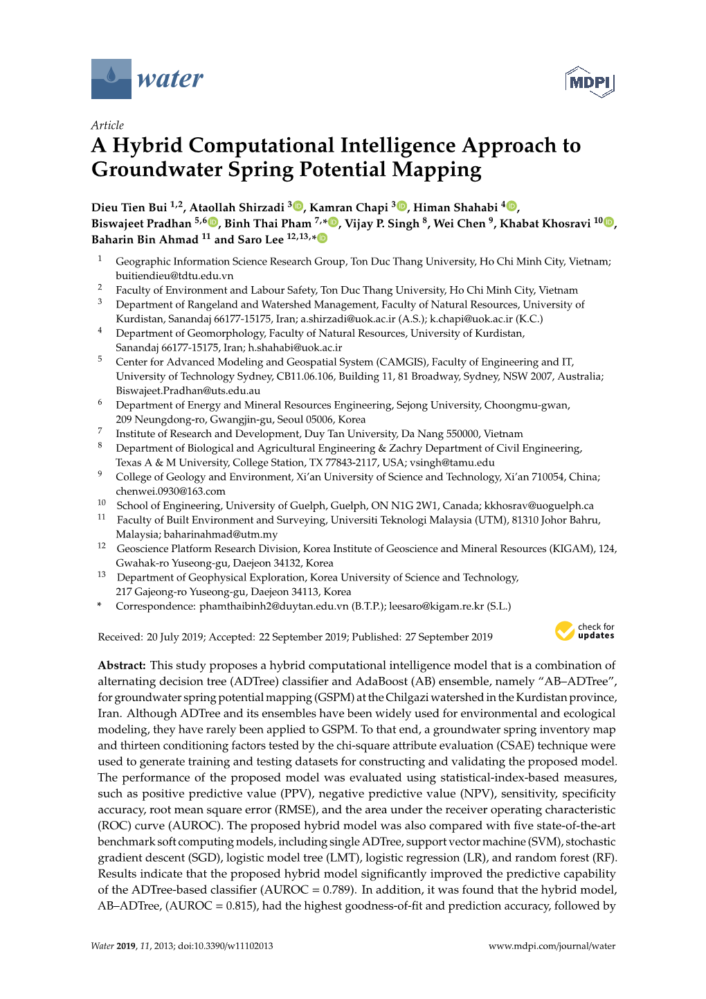A Hybrid Computational Intelligence Approach to Groundwater Spring Potential Mapping