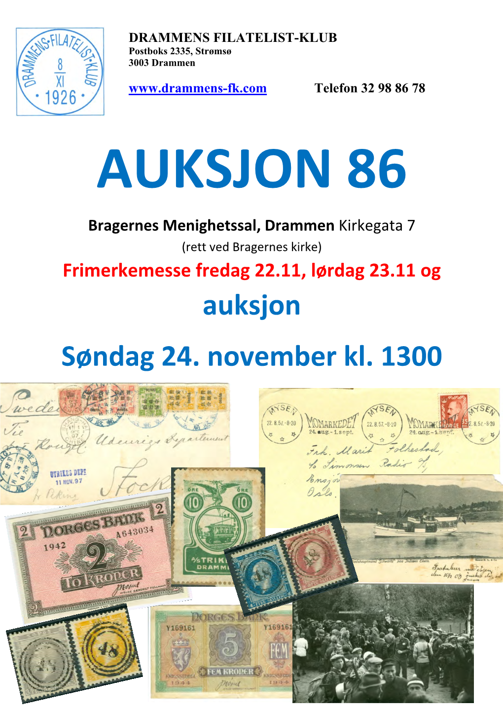 Auksjon Søndag 24. November Kl. 1300