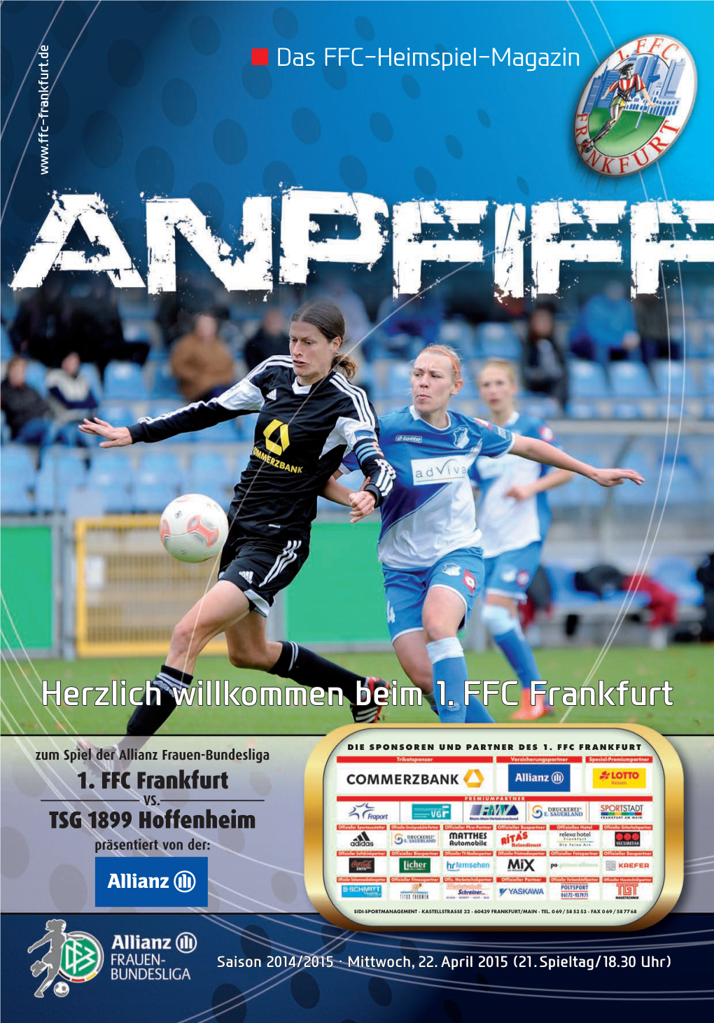 Das FFC-Heimspiel-Magazin 1. FFC Frankfurt TSG 1899 Hoffenheim