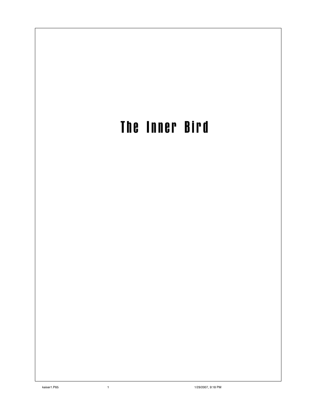 The Inner Bird