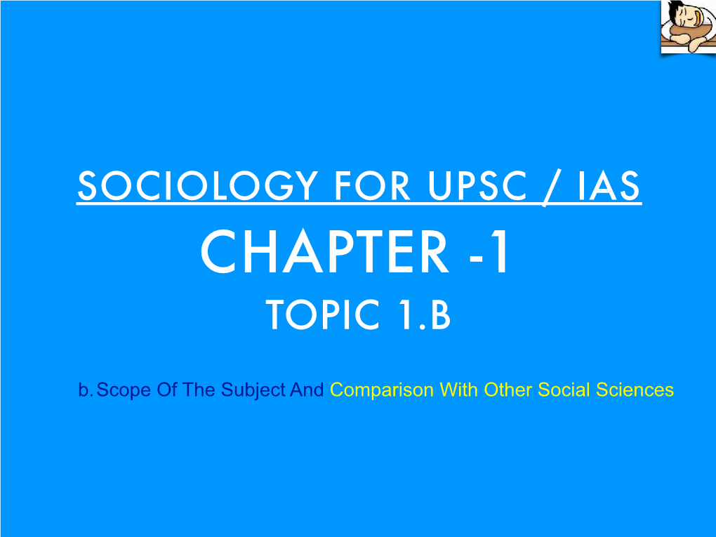 Sociology 1.B Comparison