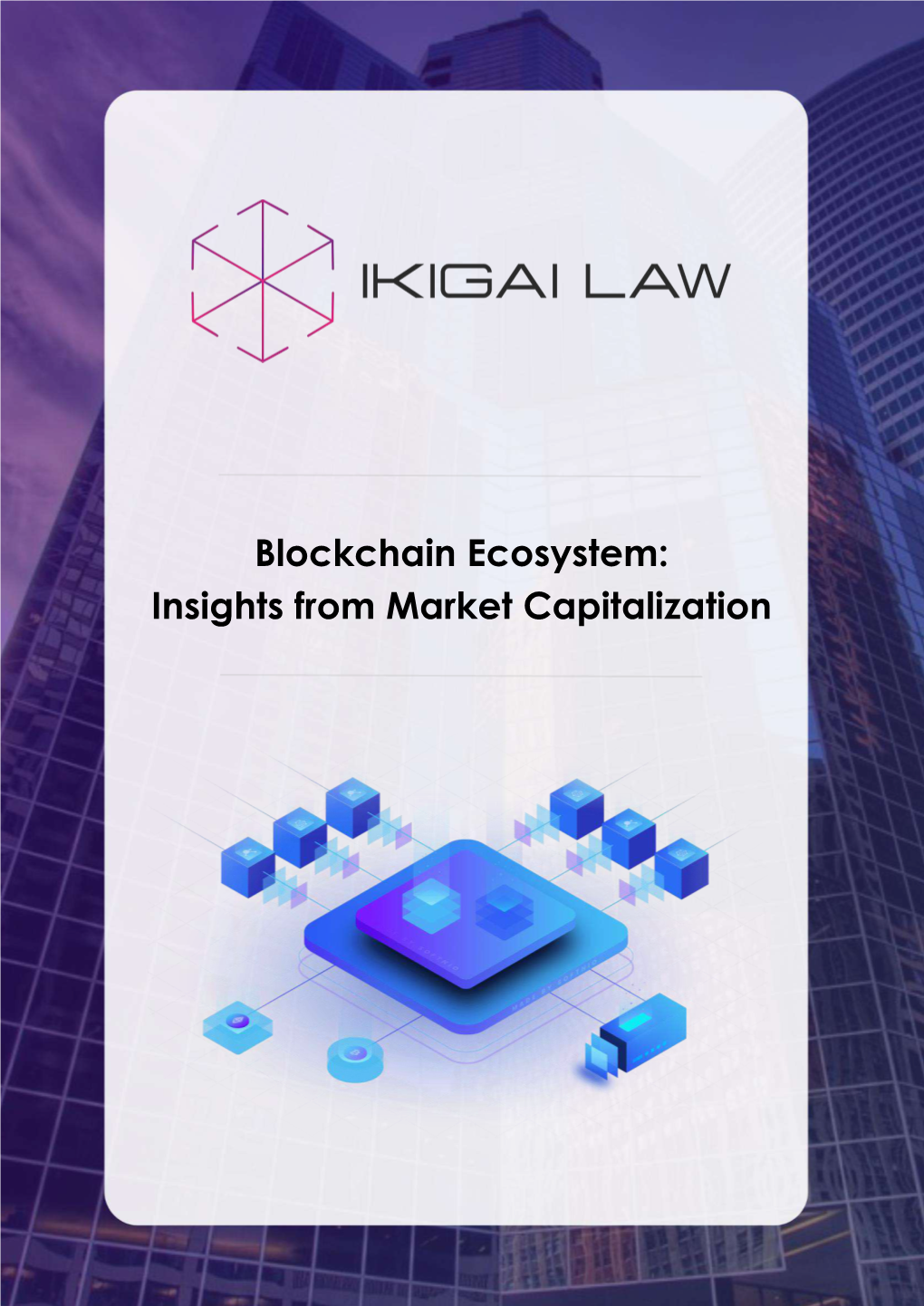 Blockchain Ecosystem: Insights from Market Capitalization ABOUT We Are an Award-Winning, General IKIGAI LAW Practice Law Firm
