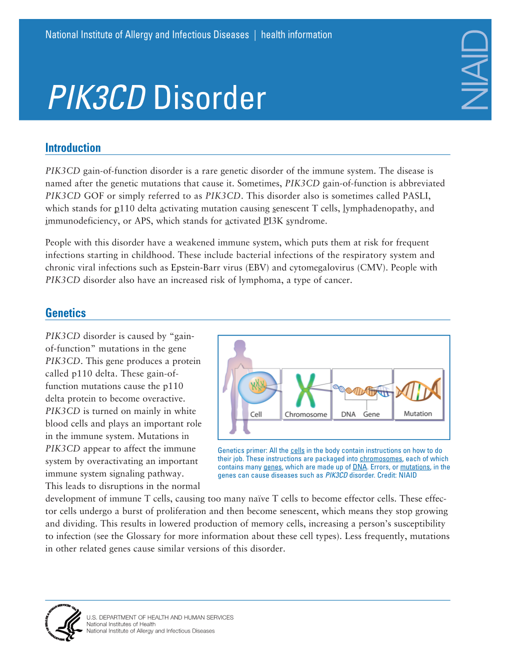 PIK3CD Fact Sheet