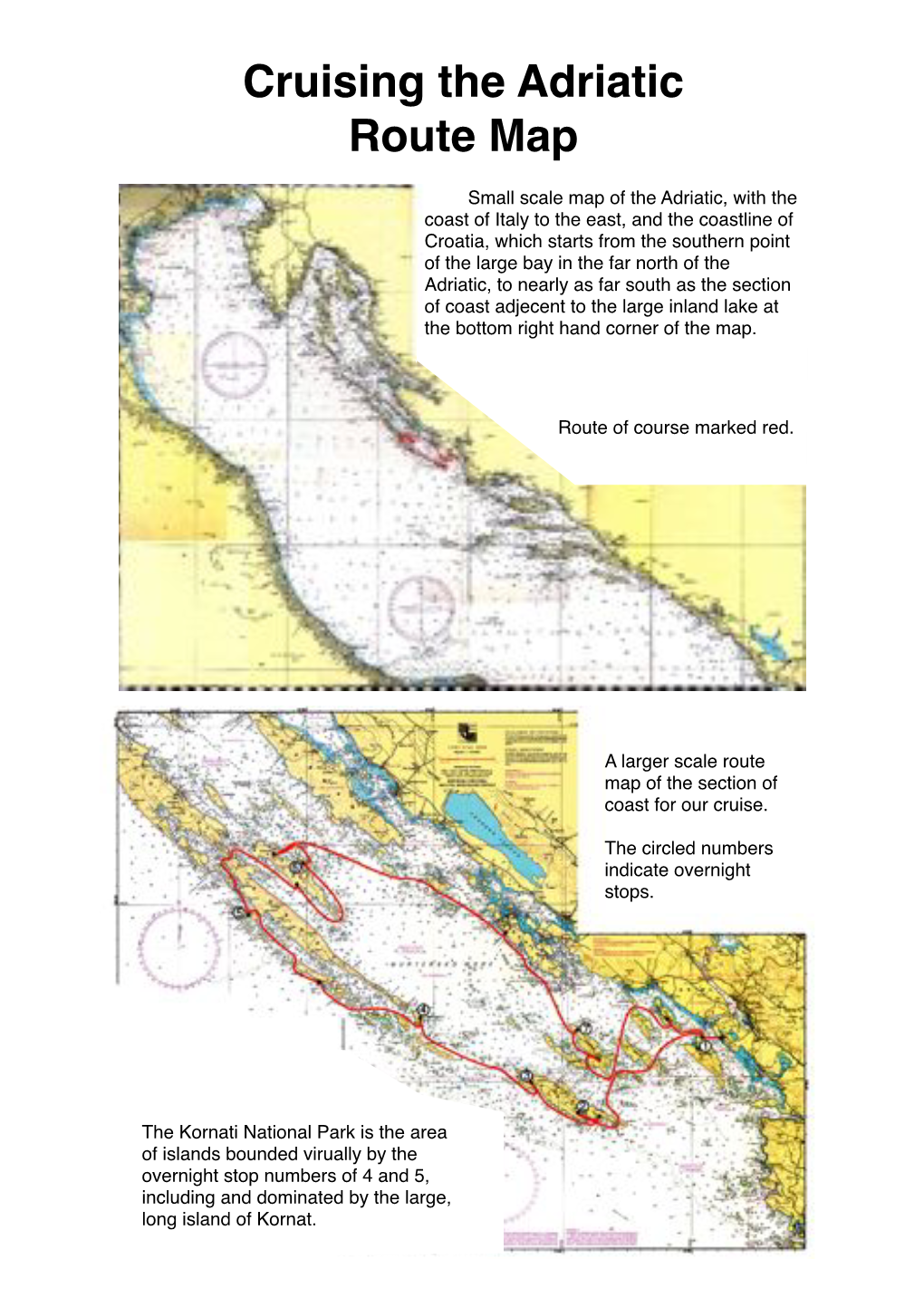 Cruising the Adriatic Route Map