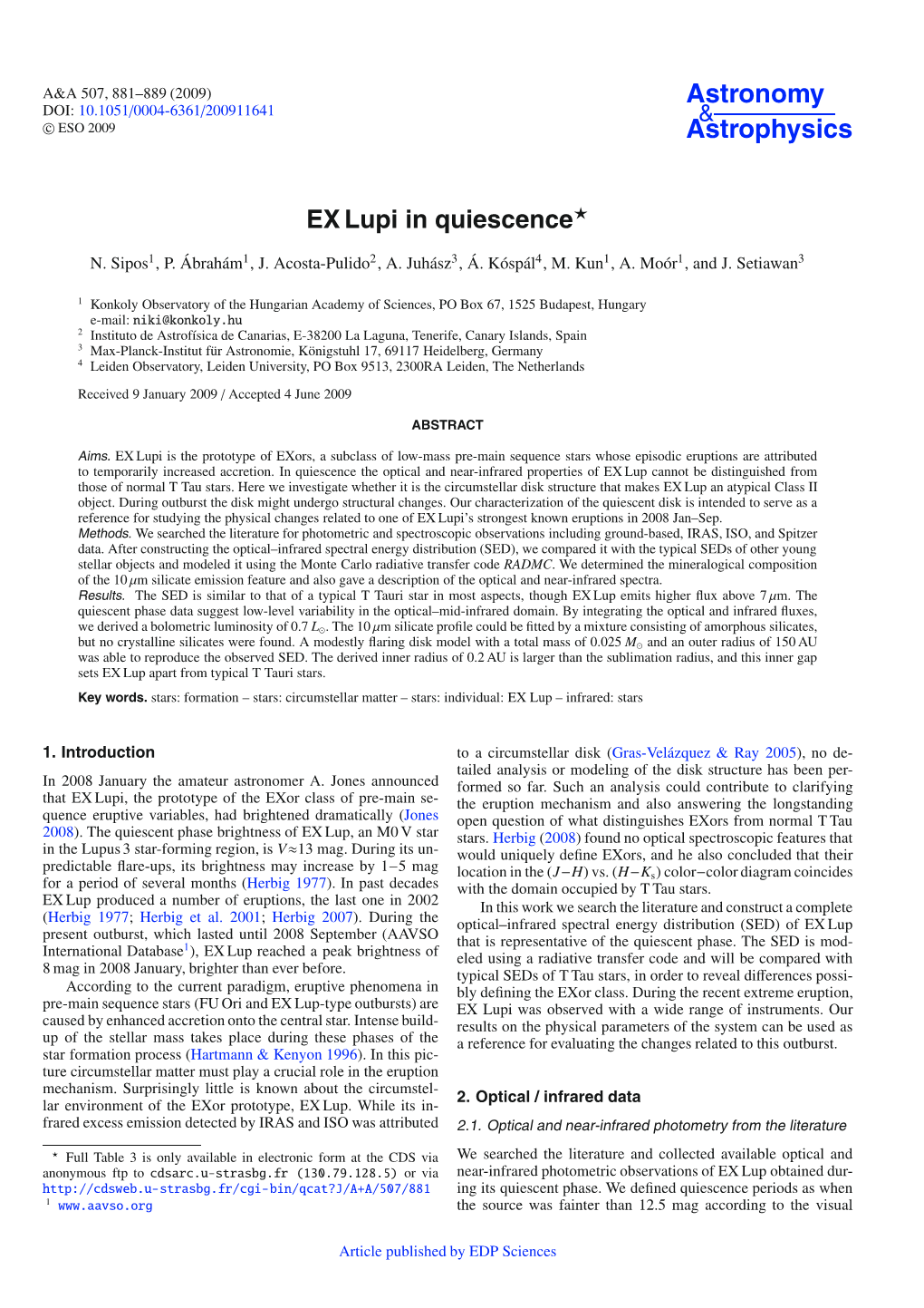 EX Lupi in Quiescence