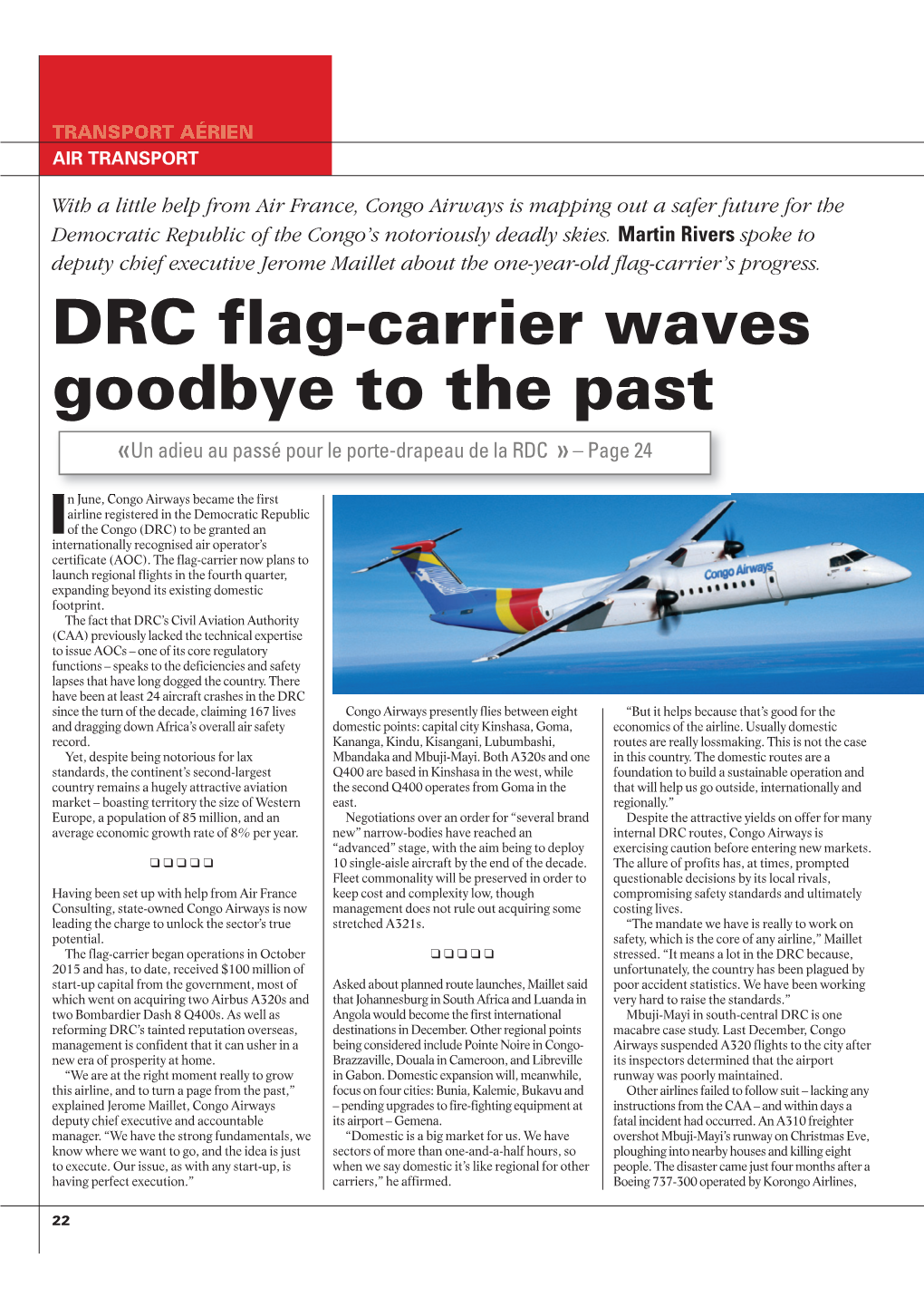 DRC Flag-Carrier Waves Goodbye to the Past «Un Adieu Au Passé Pour Le Porte-Drapeau De La RDC » – Page 24