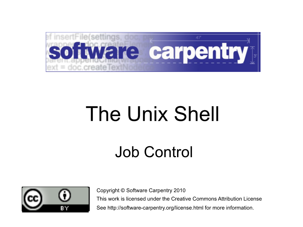 The Unix Shell