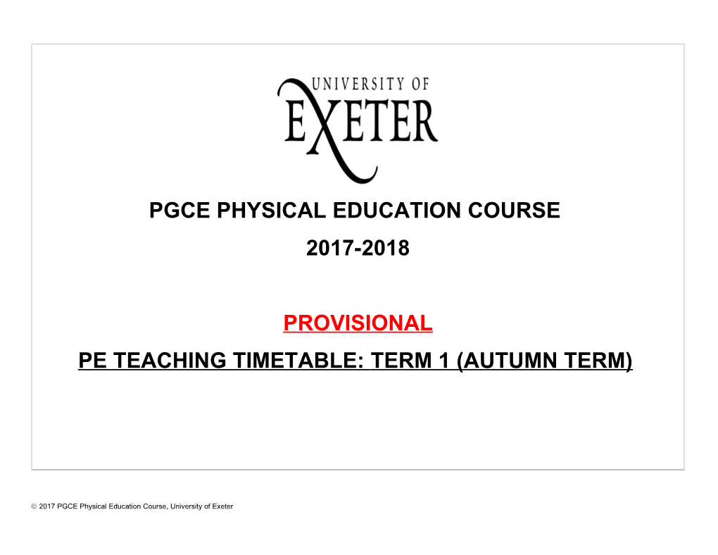 University of Exeter s1