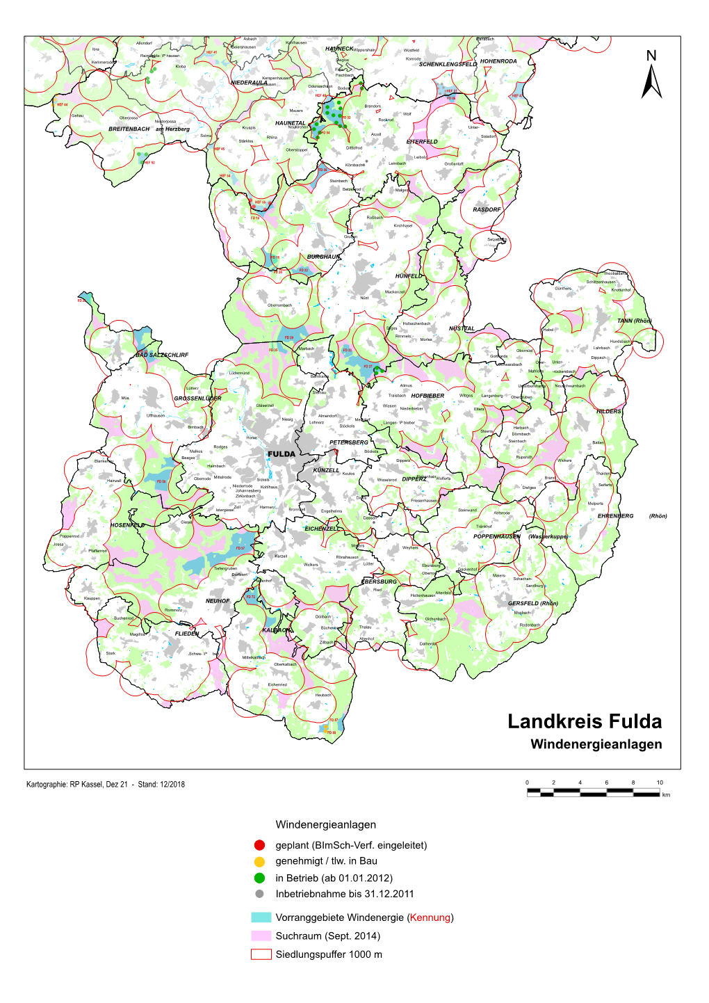 Landkreis Fulda FD 88 Windenergieanlagen