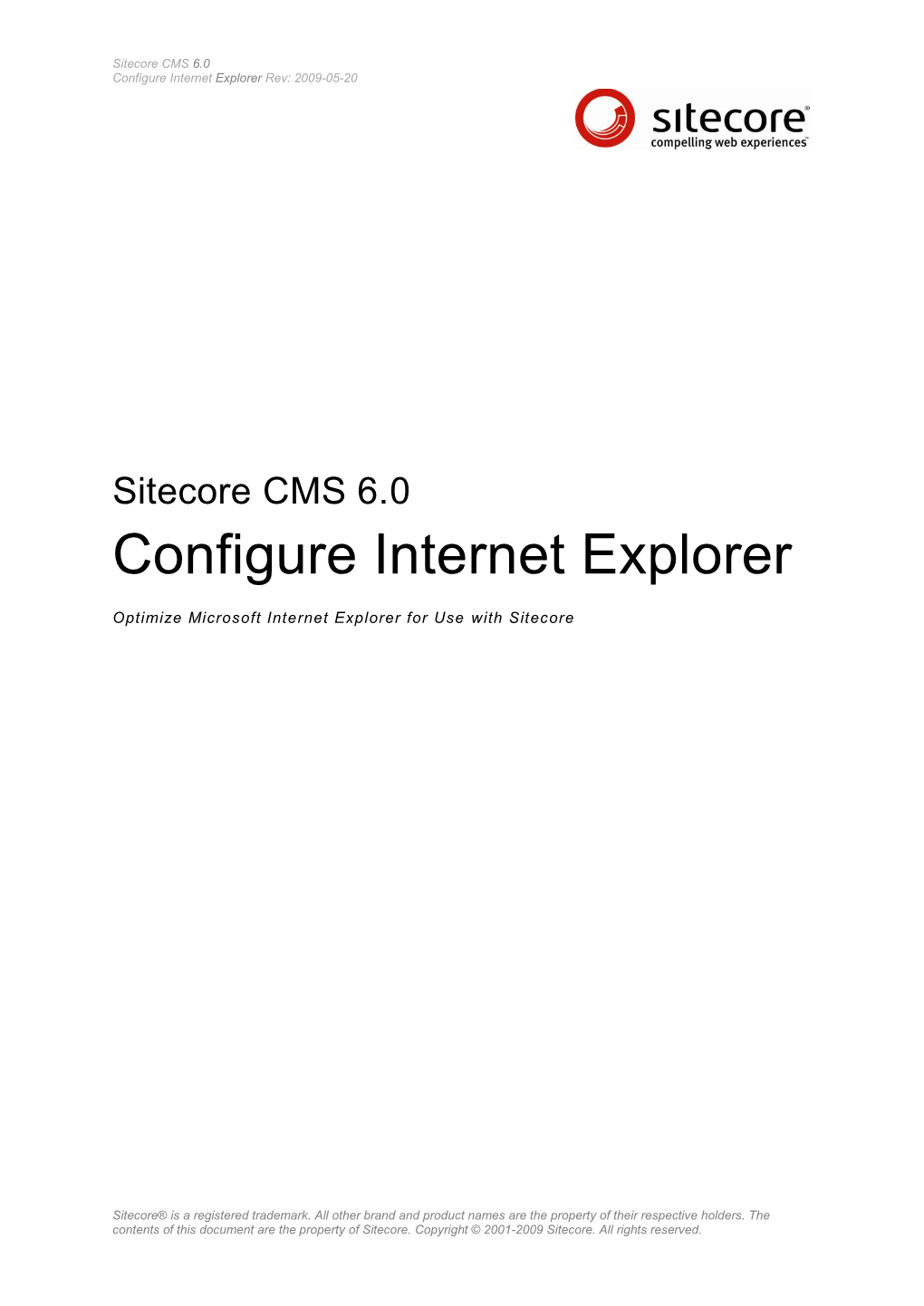 Configure Internet Explorer Rev: 2009-05-20