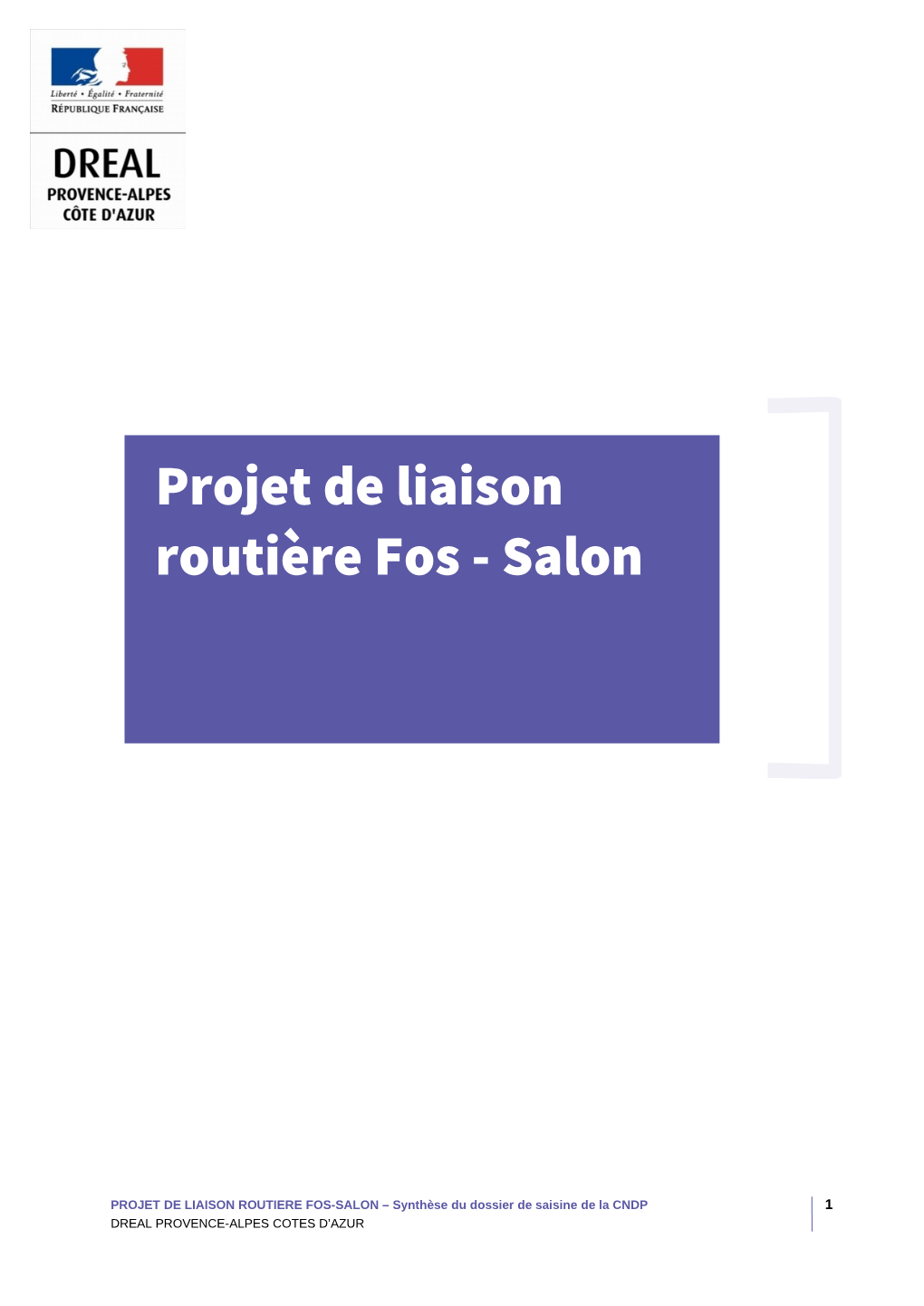 Projet De Liaison Routière Fos - Salon