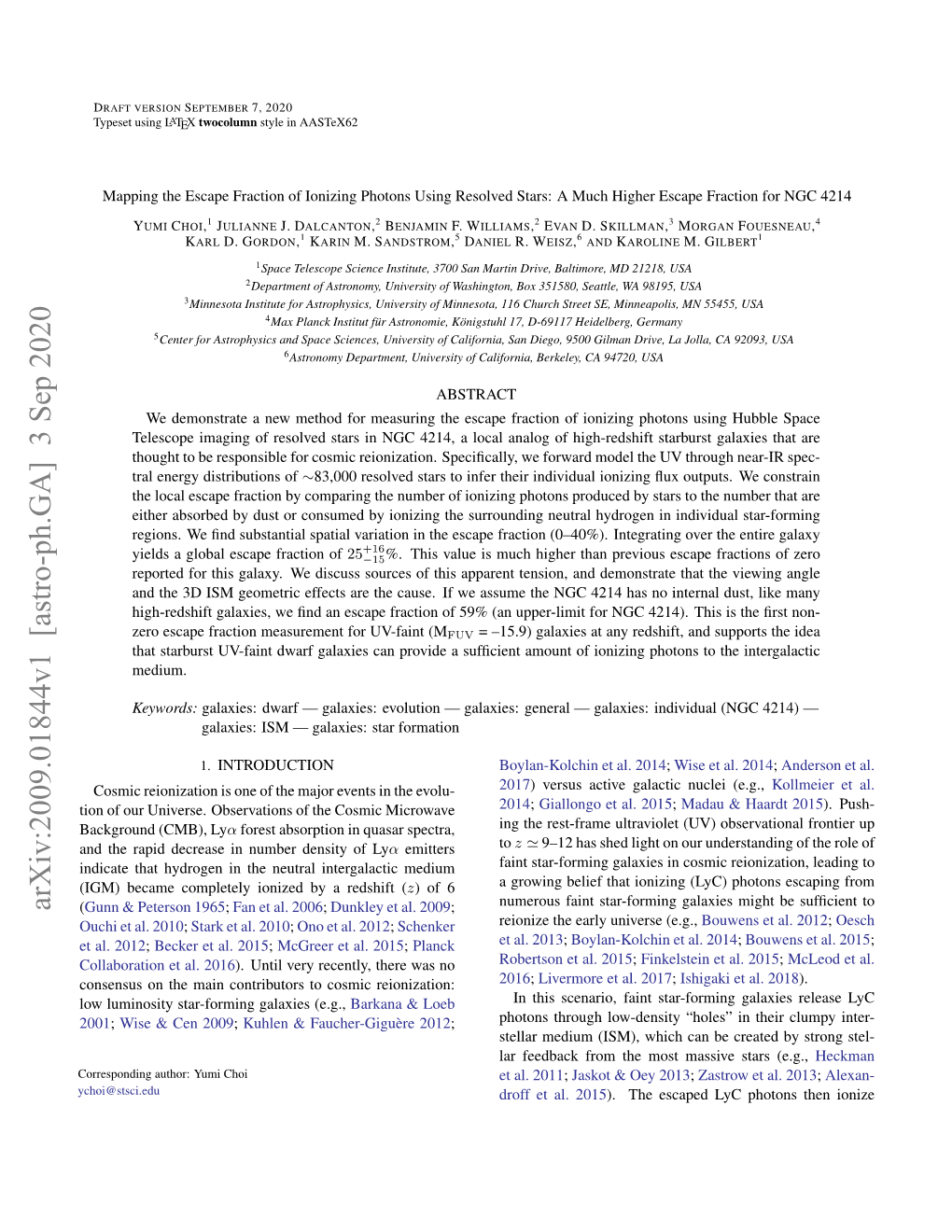 Mapping the Escape Fraction of Ionizing Photons Using Resolved Stars: a Much Higher Escape Fraction for NGC 4214