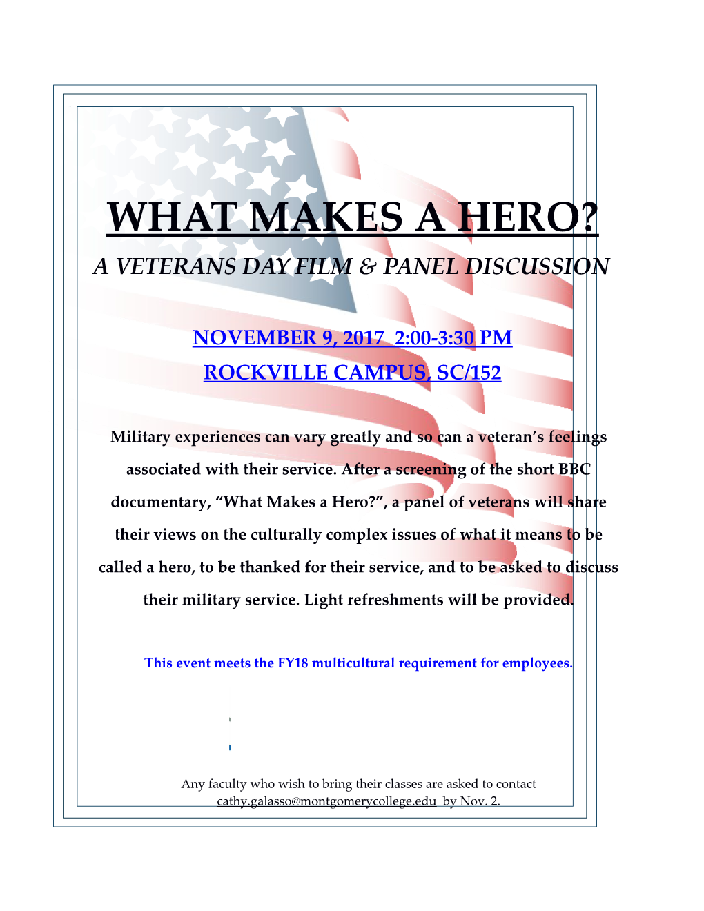 A Veterans Day Film & Panel Discussion