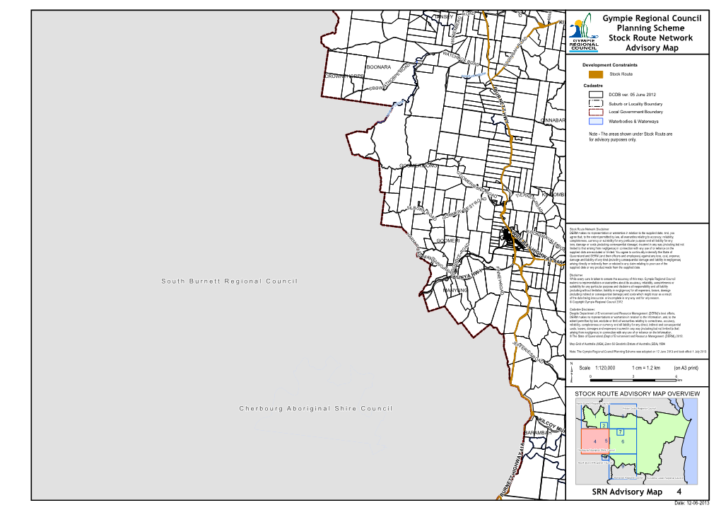 Gympie Regional Council Planning Scheme Stock Route Network Advisory Map SRN Advisory Map 4