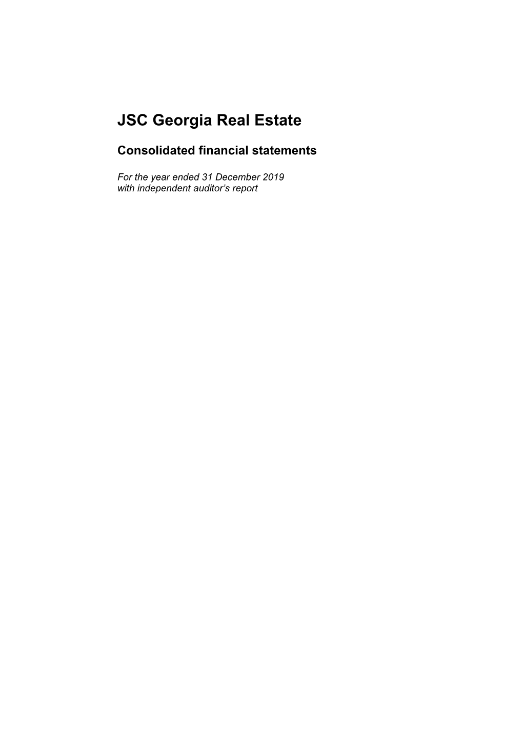 JSC Georgia Real Estate