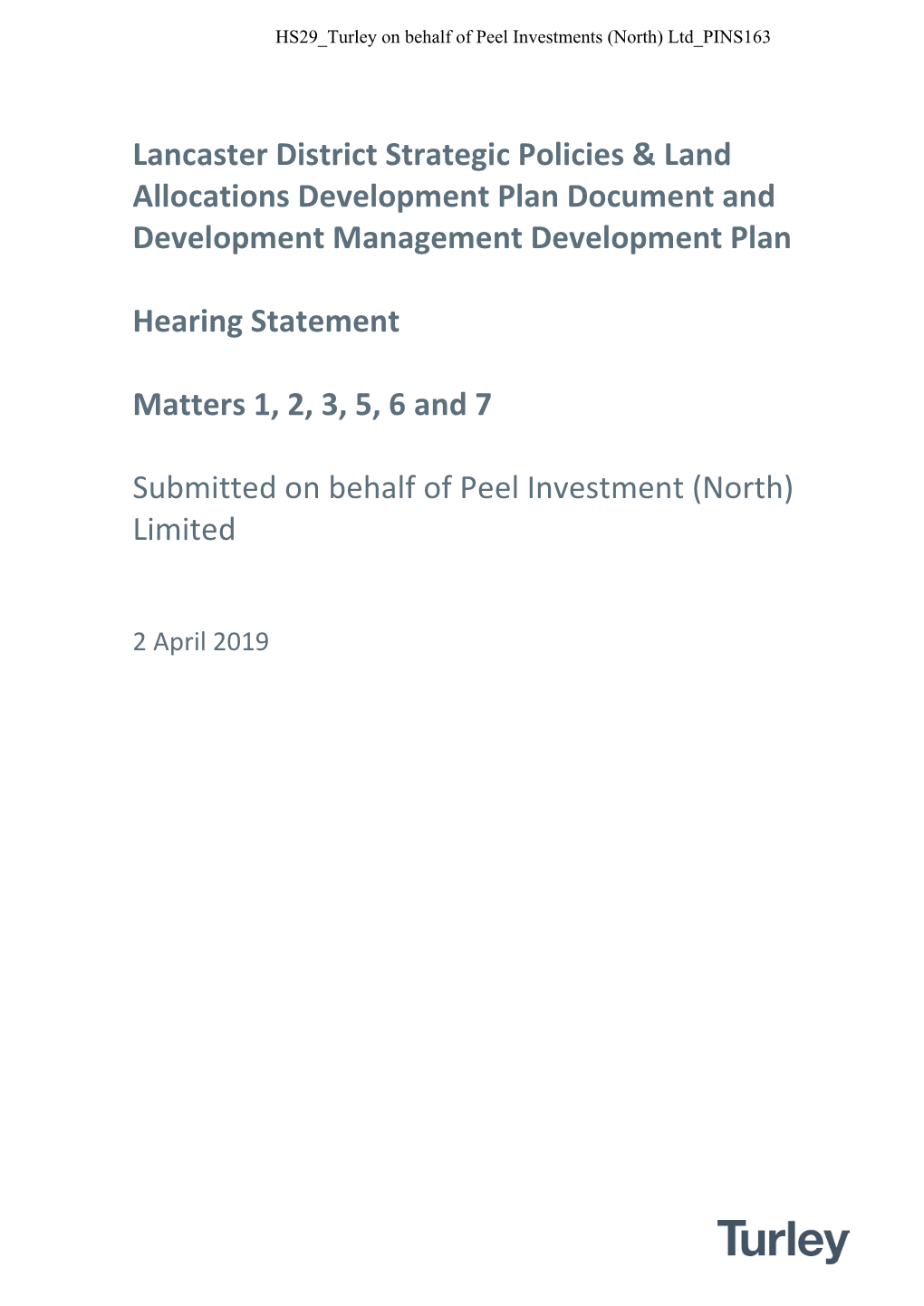 Lancaster District Strategic Policies & Land