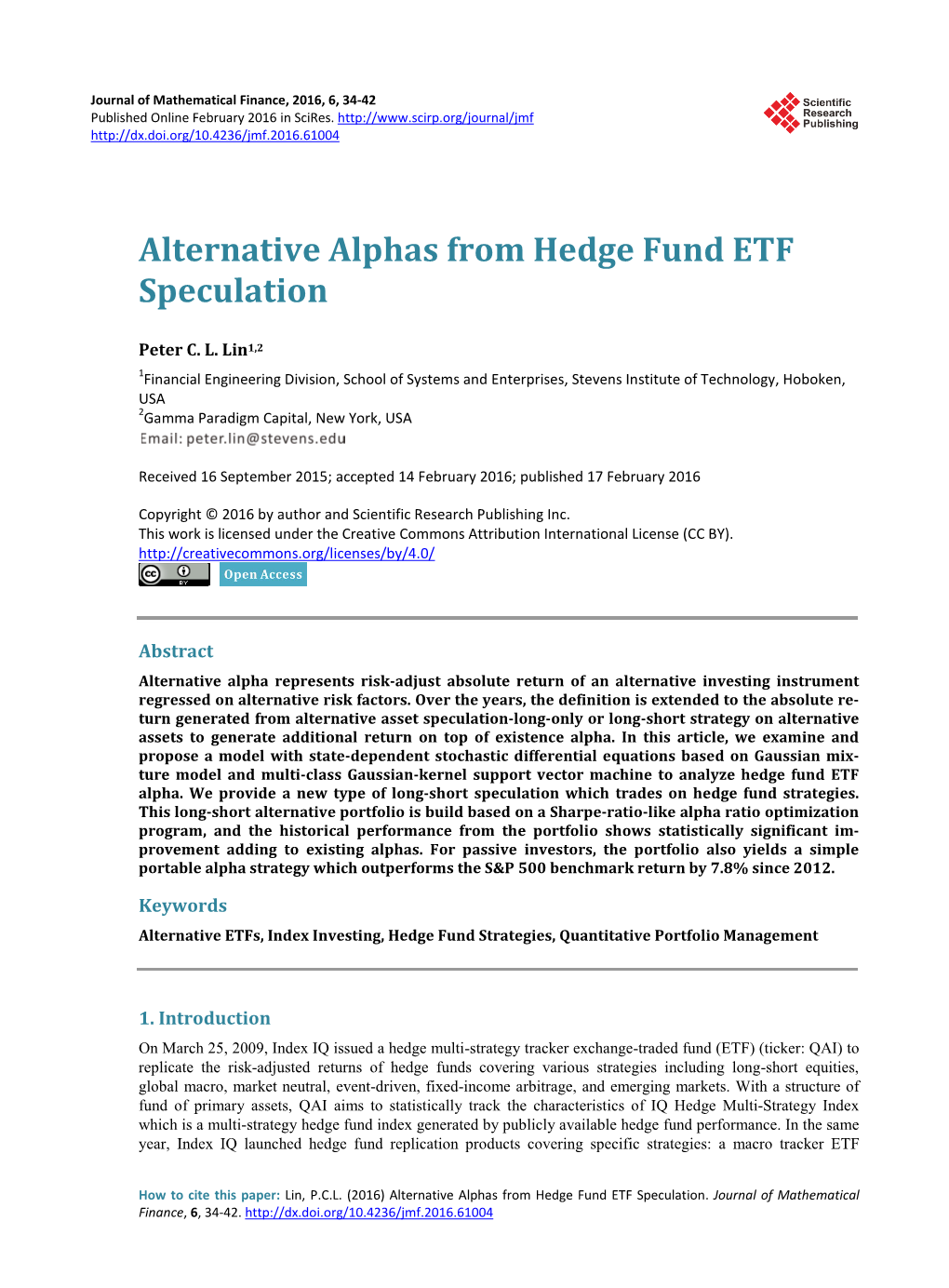 Alternative Alphas from Hedge Fund ETF Speculation