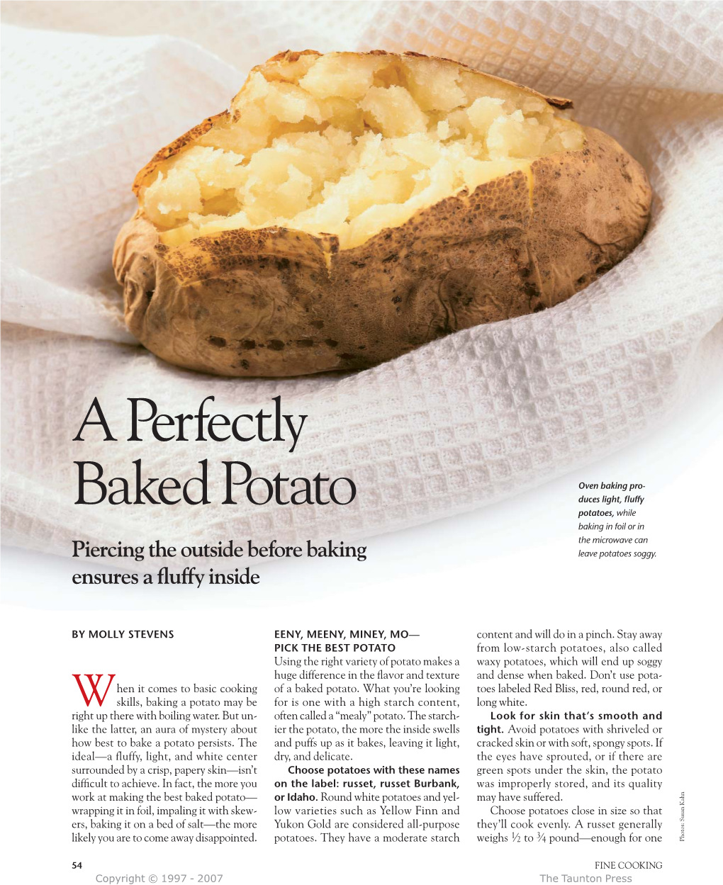 A Perfectly Baked Potato