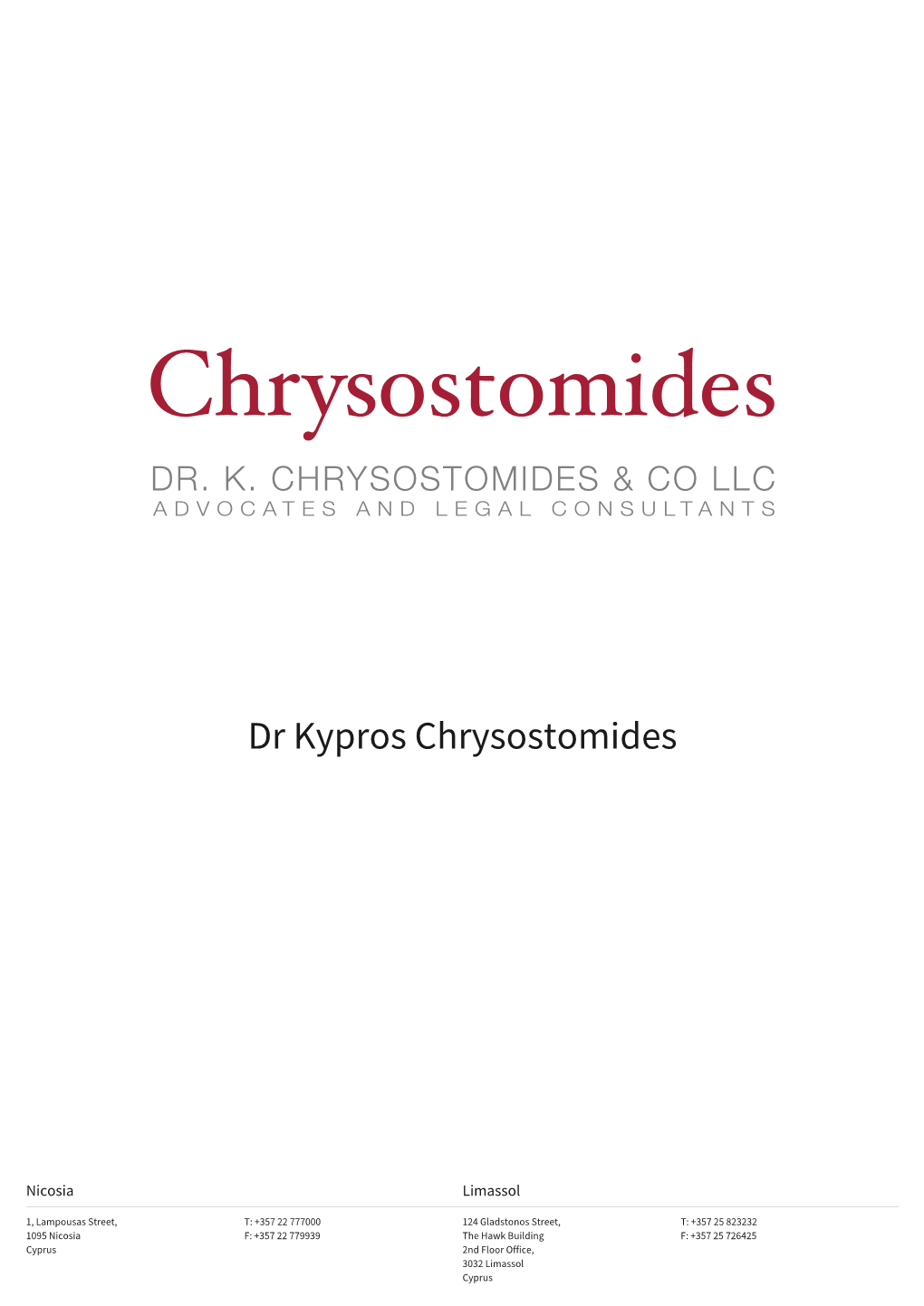 Dr Kypros Chrysostomides