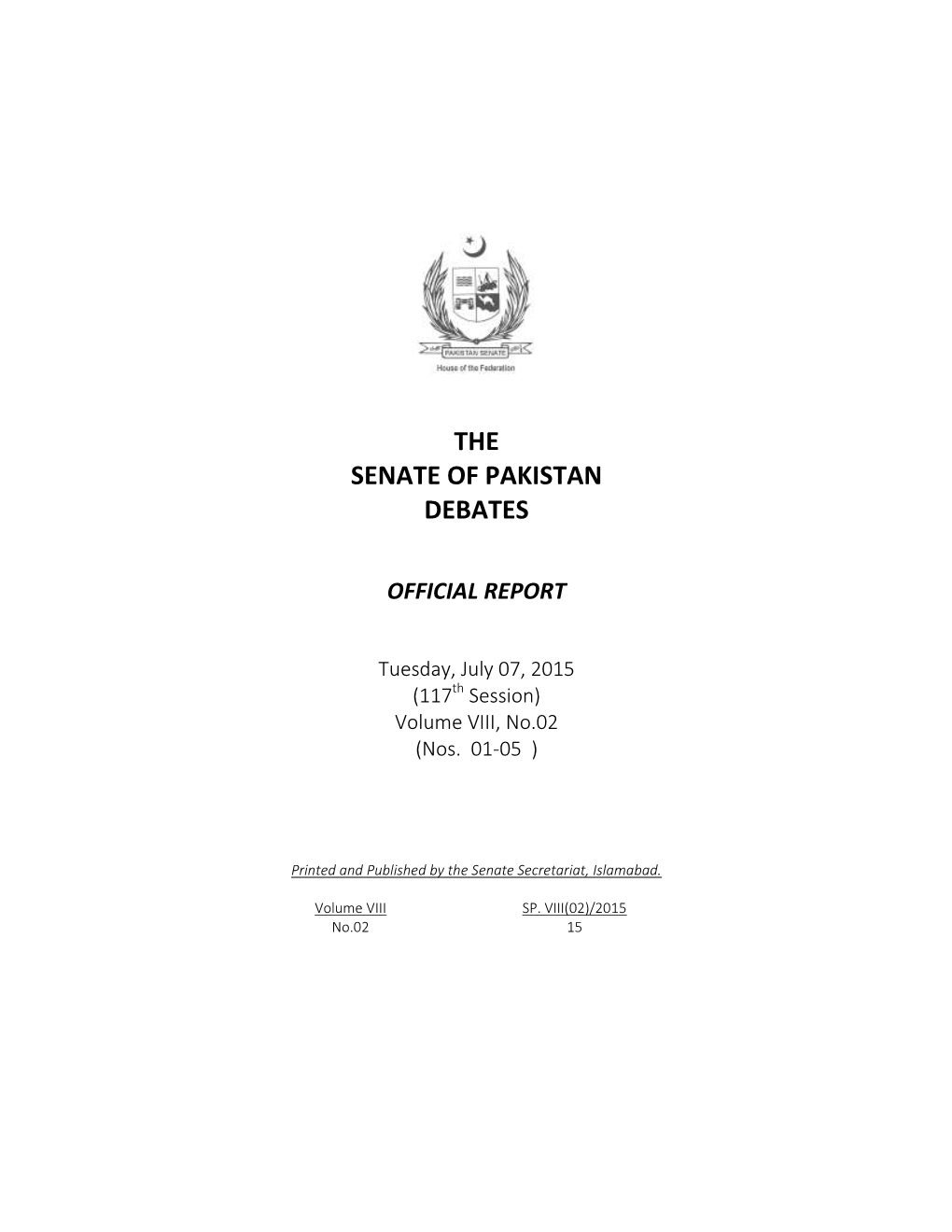 The Senate of Pakistan Debates