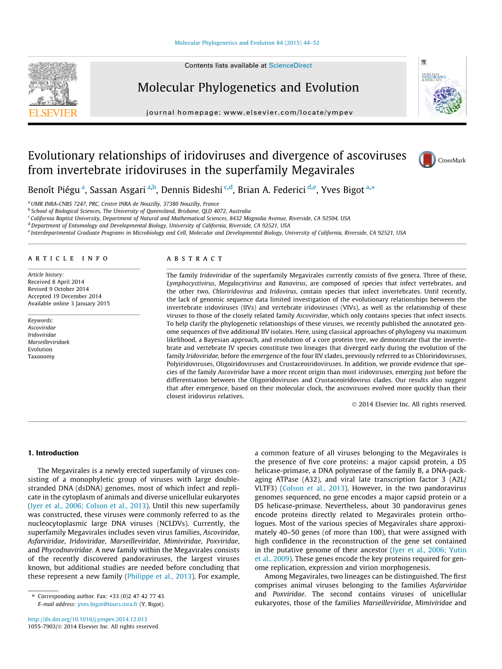 Molecular Phylogenetics and Evolution 84:44-52