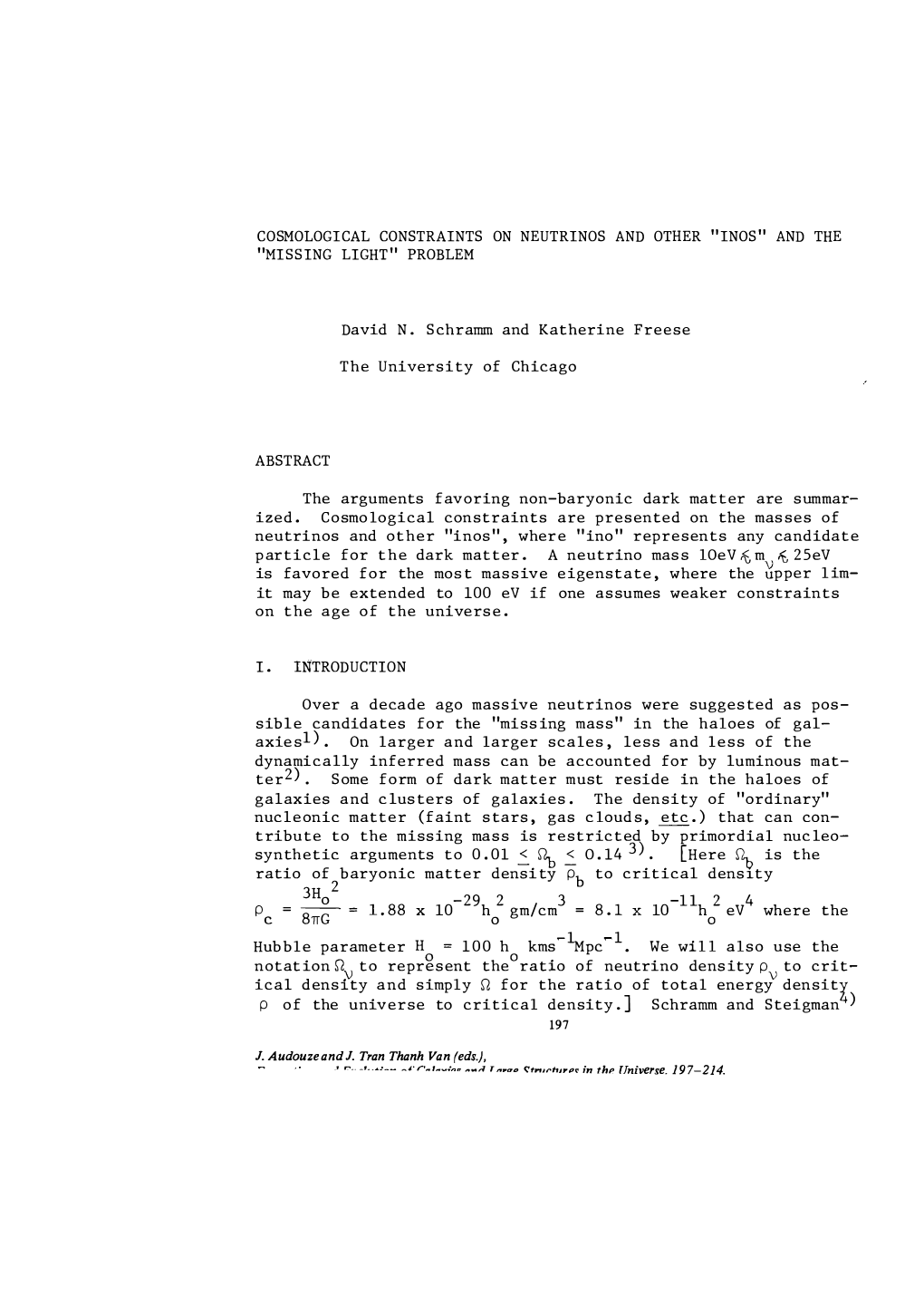 Cosmological Constraints on Neutrinos and Other "Inos" and the "Missing Light" Problem