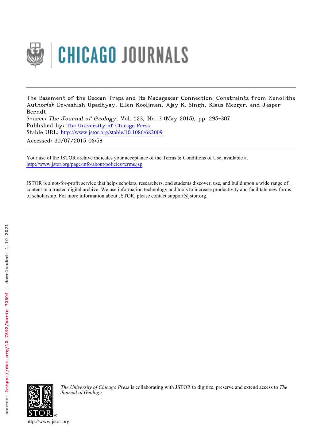 The Basement of the Deccan Traps and Its Madagascar Connection: Constraints from Xenoliths