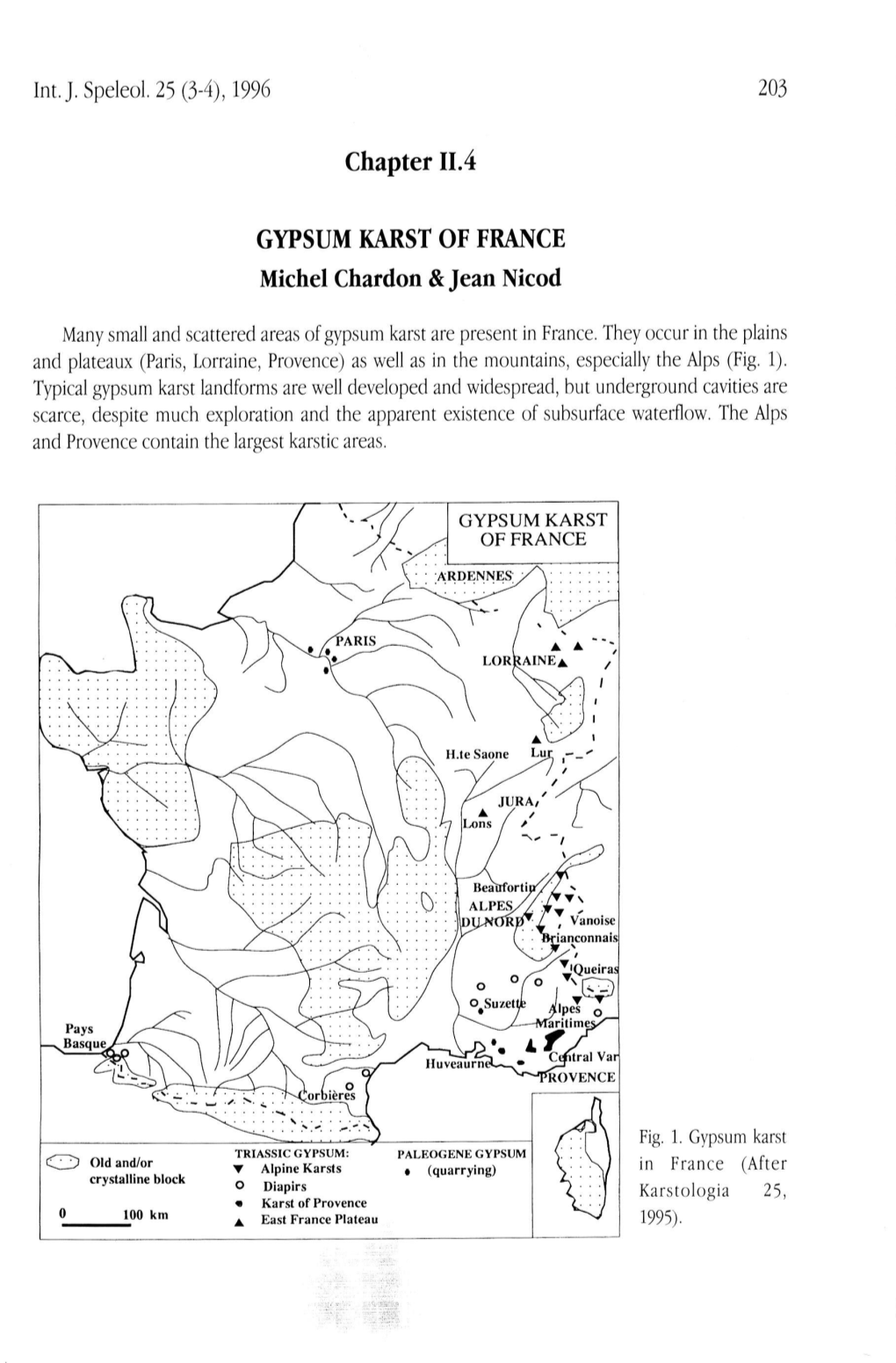 GYPSUM KARST of FRANCE Michel Chardon & Jean Nicod