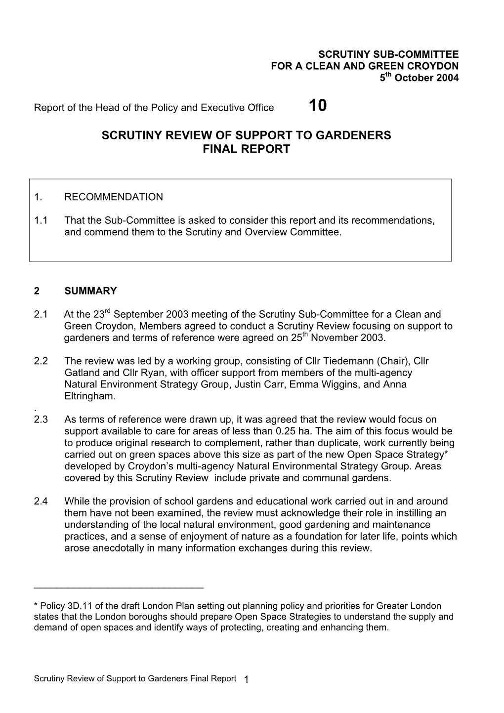 Gardeners Final Report