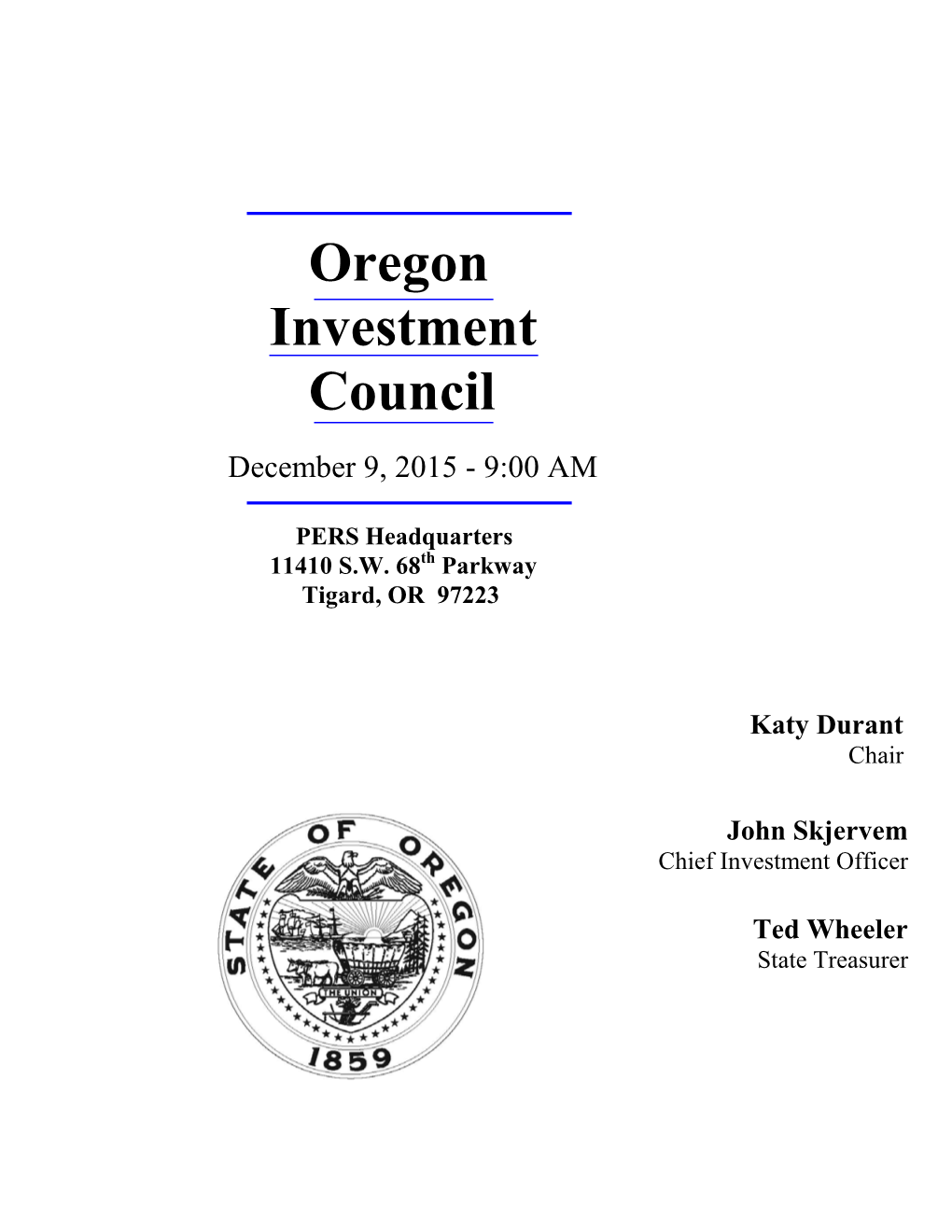 Oregon Investment Council (OIC)