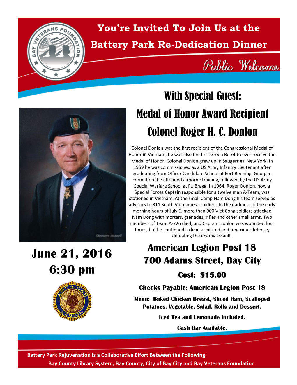 Medal of Honor Award Recipient Colonel Roger HC Donlon