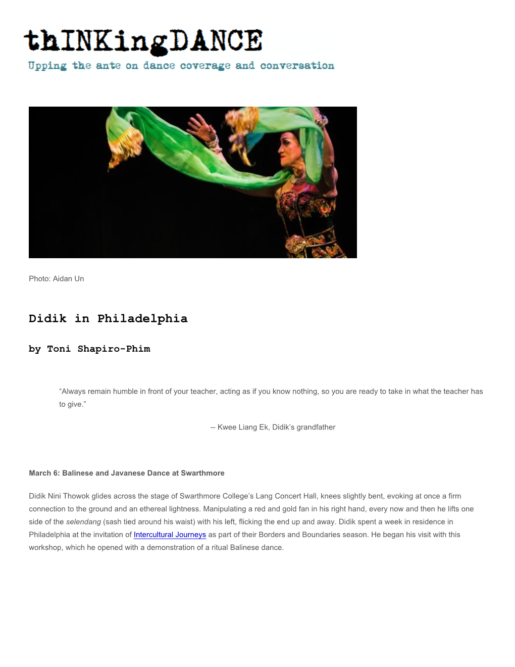 Didik in Philadelphia by Toni Shapiro-Phim