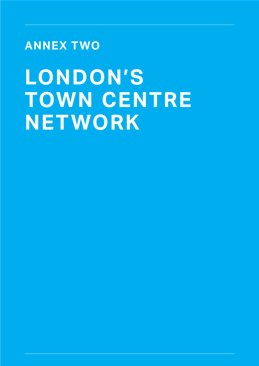 London Plan's Town Centre Network