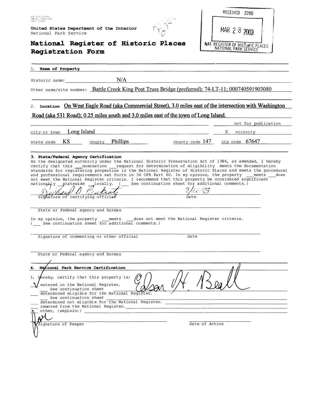 National Register of Historic Places Registration Form J