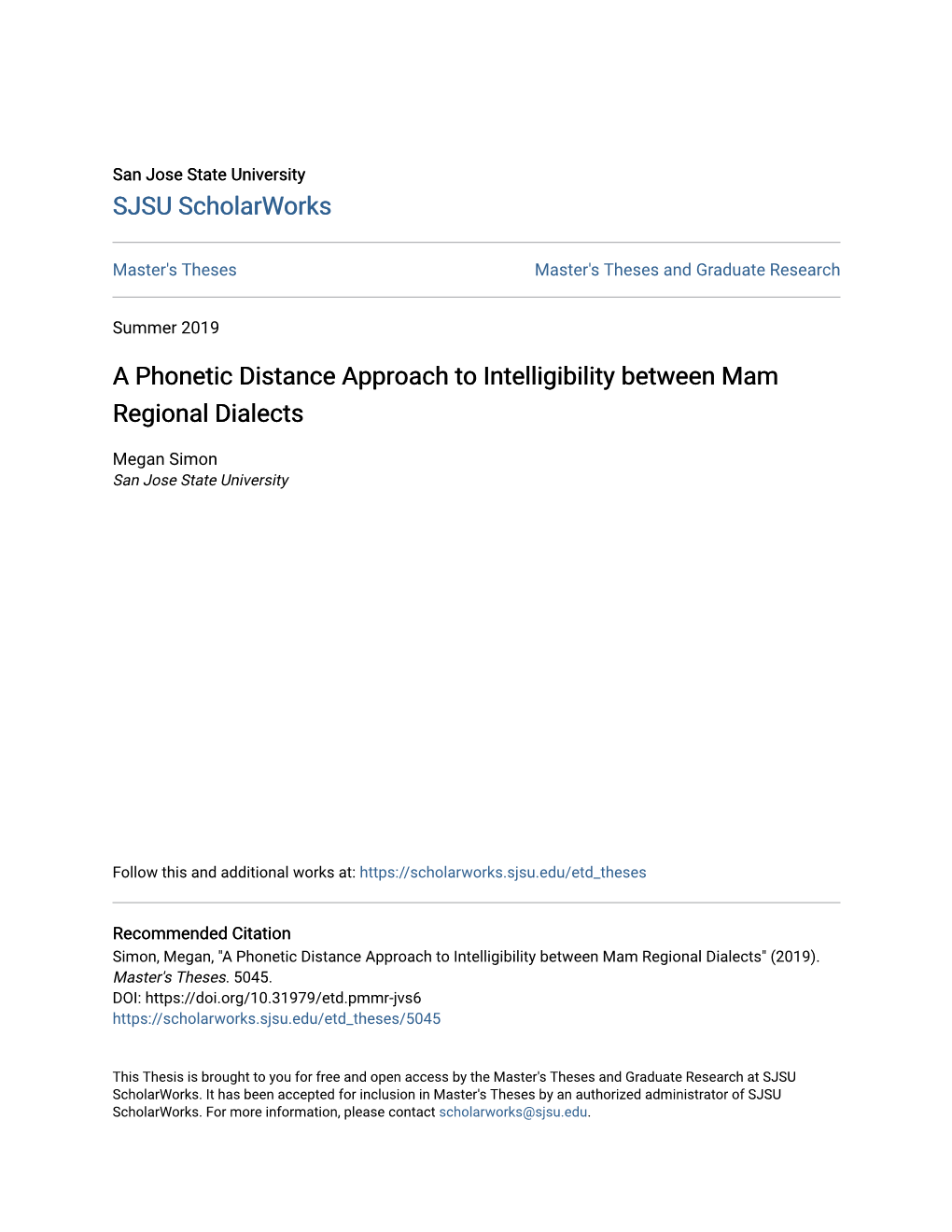 A Phonetic Distance Approach to Intelligibility Between Mam Regional Dialects