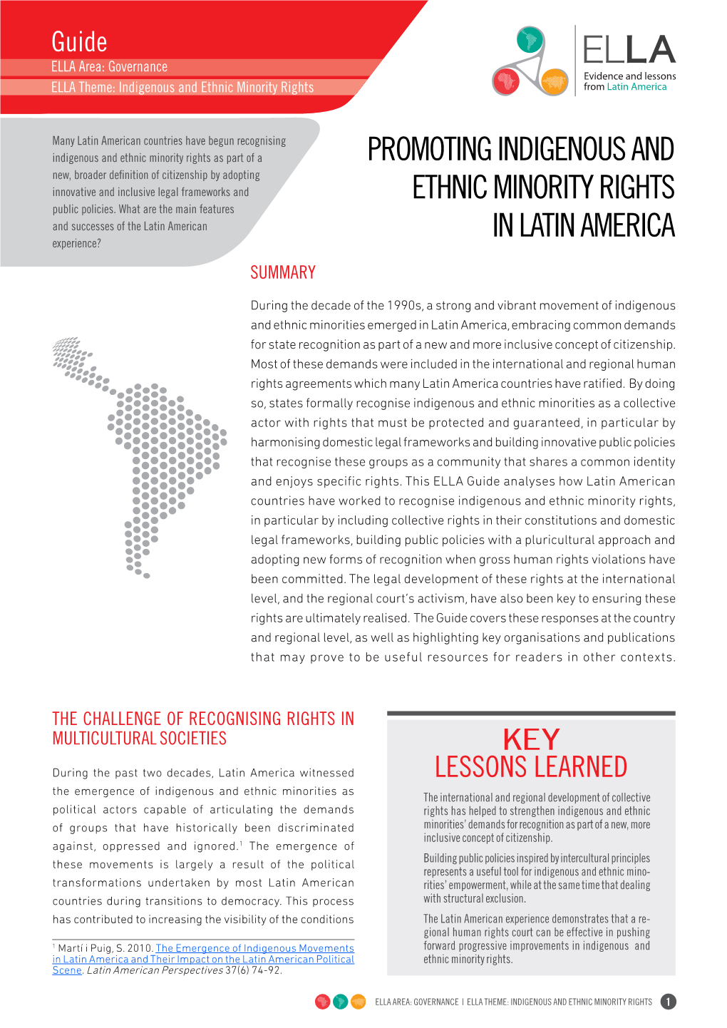 Promoting Indigenous and Ethnic Minority Rights In