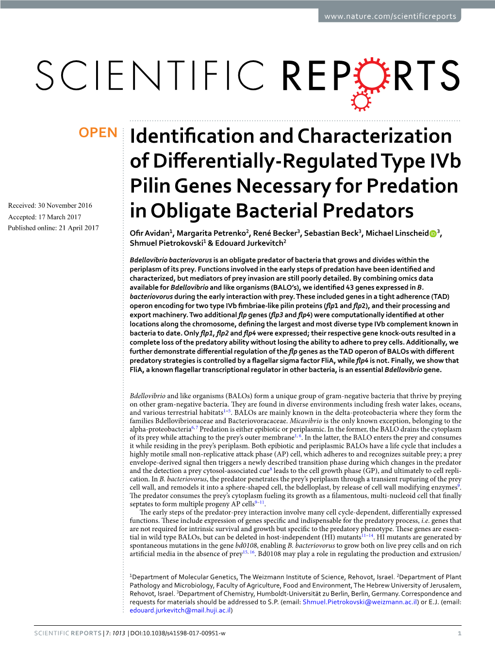 Identification and Characterization of Differentially-Regulated Type Ivb