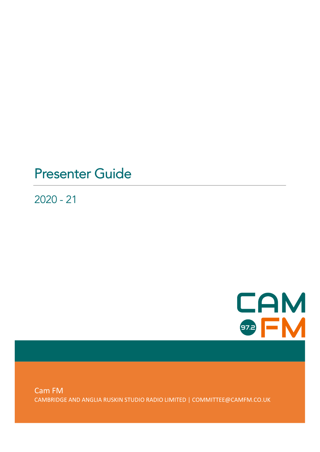 Cam FM Presenter Guide 2020-21