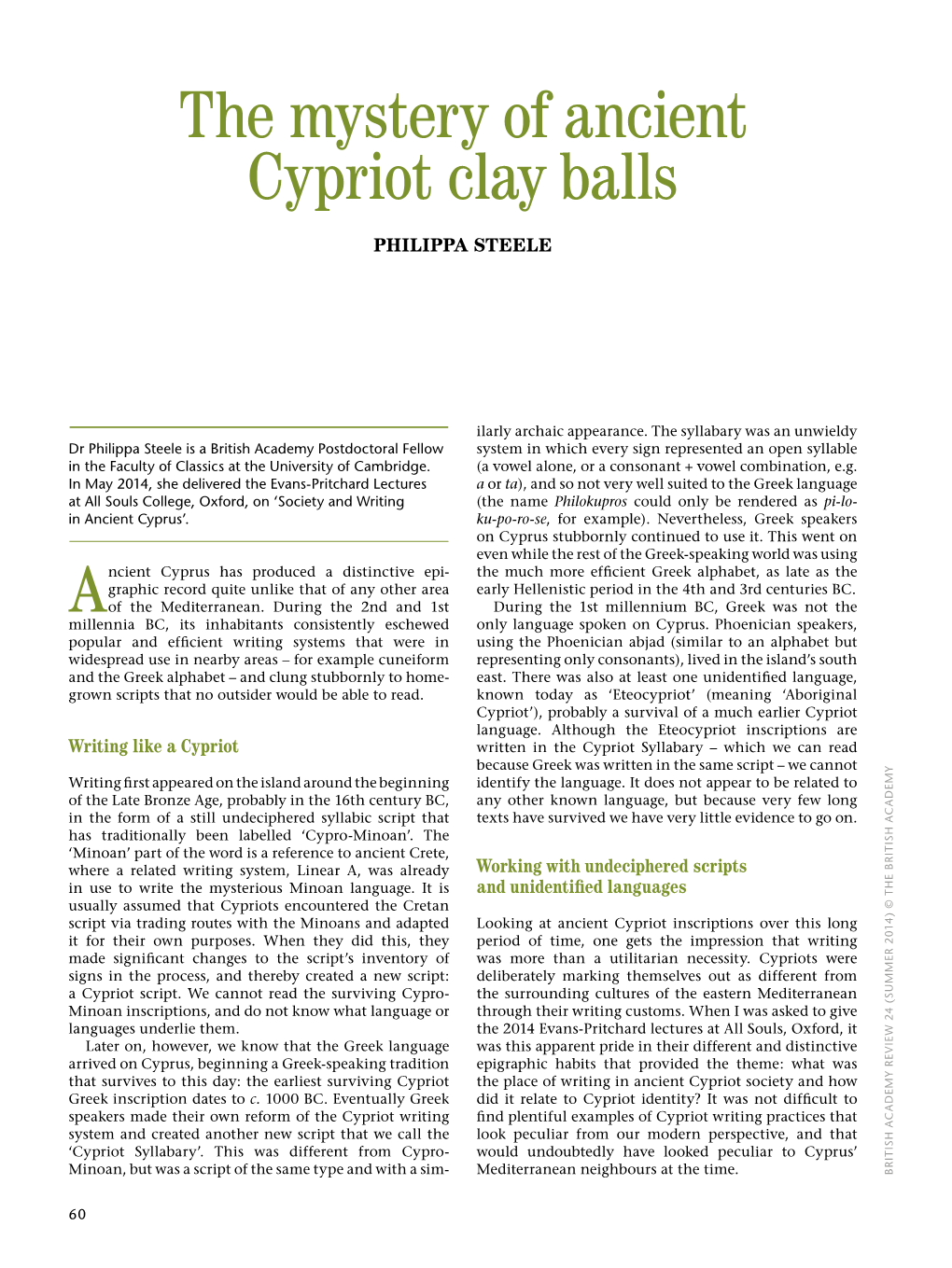 The Mystery of Ancient Cypriot Clay Balls